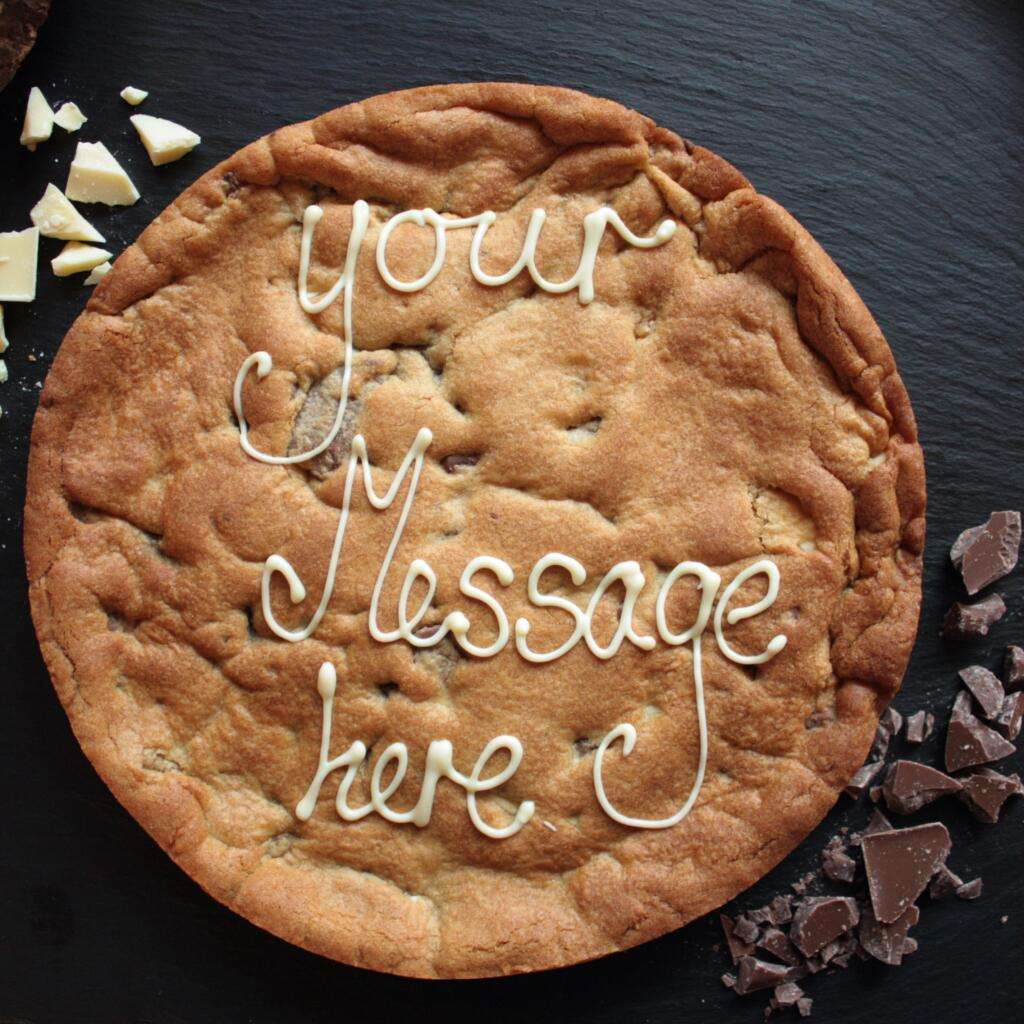 double chocolate personalised giant cookie uk delivery Personalised Giant Cookie