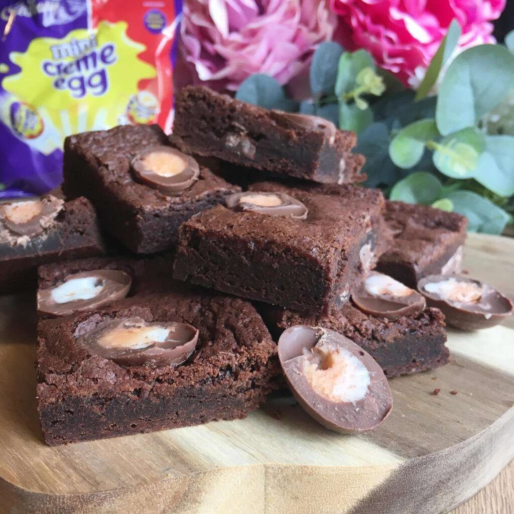 Easter special cadburys cream egg brownie fully loaded