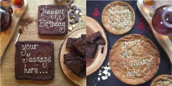 Vegan brownies and cookies personalised uk delivery