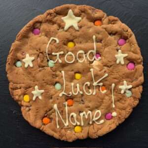 Good Luck Cookie, New job, exams, new adventure, sharing the love, giant cookie, double chocolate celebration