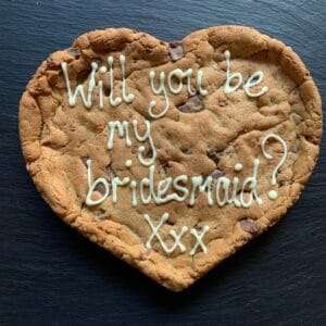 Will you be my bridesmaid? xxx bridesmaid heart shaped cookie giant heart cookie bridesmaid gift